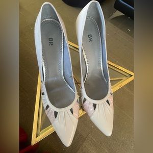 BP. By Nordstrom two tone Womens heels size 12 Retro beige and pink